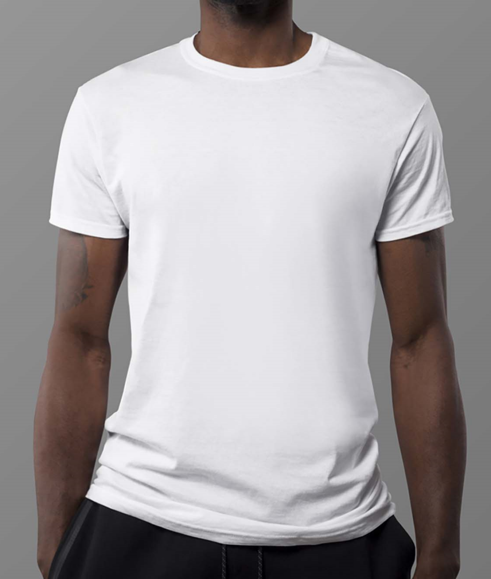 Custom White Crew Neck T Shirt