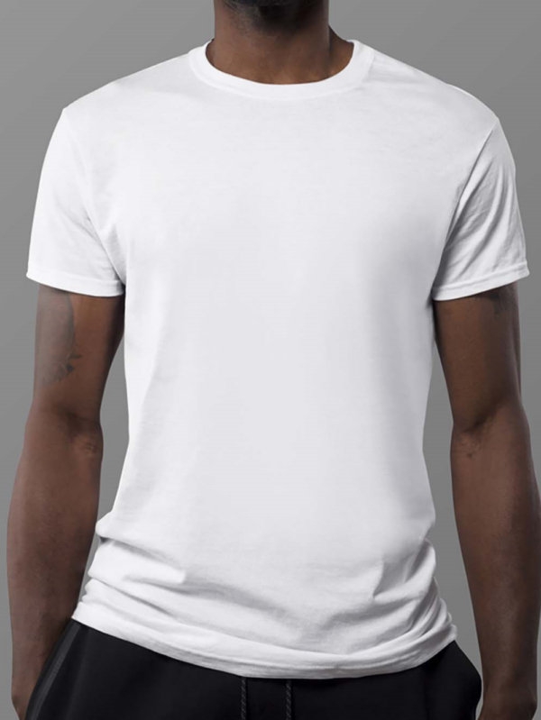 Custom White Crew Neck T Shirt